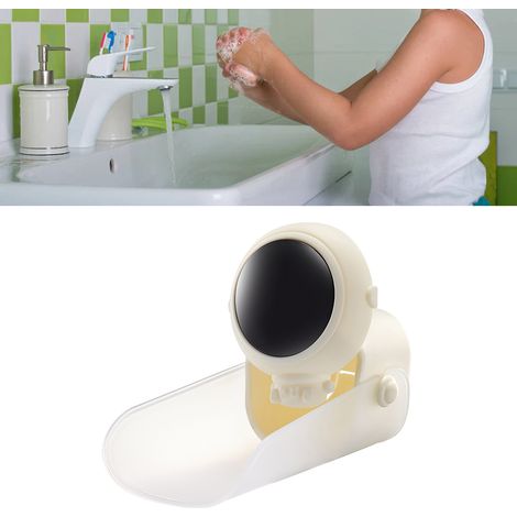 Rallonge en forme de U de 10,3 cm pour robinet enfant, avec imprimé dessin animé, blanc ivoire. (1/5)