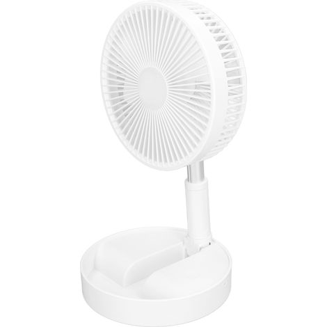 Wiederaufladbarer, faltbarer USB-Tischventilator, leise (45 dB), höhenverstellbar, 4 Geschwindigkeitsstufen, 3600 mAh Akku, tragbar, einziehbares Design (1/5)