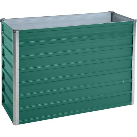 Hochbeet Pflanzbeet Metall Gemüsebeet Pflanzkasten Stahl Beet Blumenbeet Garten RAL6005 (Moosgrün) / 100x40x77 cm