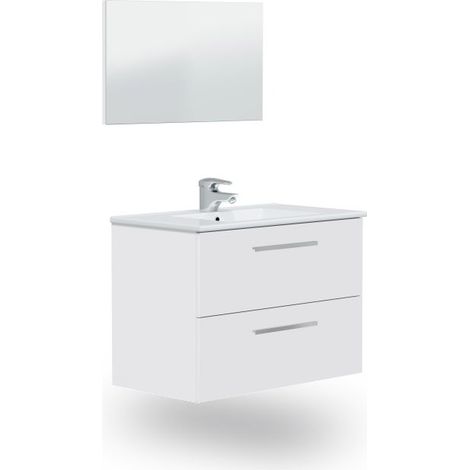 Pack de baño con lavabo cerámico Feel S Blanco Brillo (ancho) x 57cm (alto) (1/5)