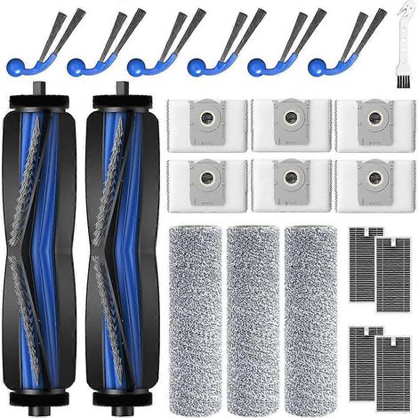 Pièces de rechange pour l'aspirateur robot laveur ECOVACS DEEBOT T80 Omni : brosses principales, rouleaux de nettoyage, filtres HEPA, sacs à poussière (1/5)