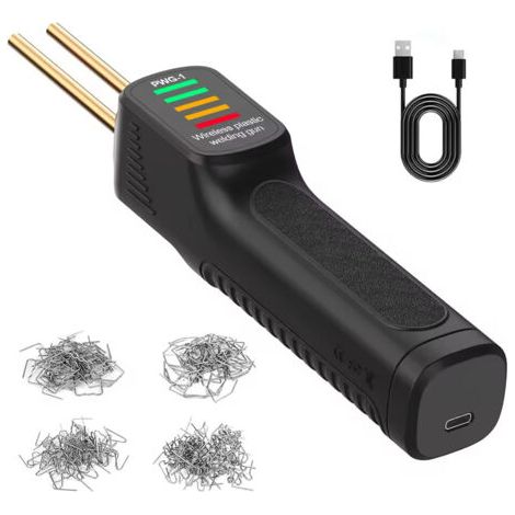Soudeuse portative pour plastique, torche de soudage sans fil, soudeuse portative rechargeable avec 200 agrafes (1/5)