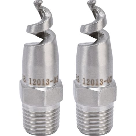 2Pcs Buse Spirale Inox Pulvérisation Large Angle Atomiseur Cône Jeu Accessoires Kit (1/5)