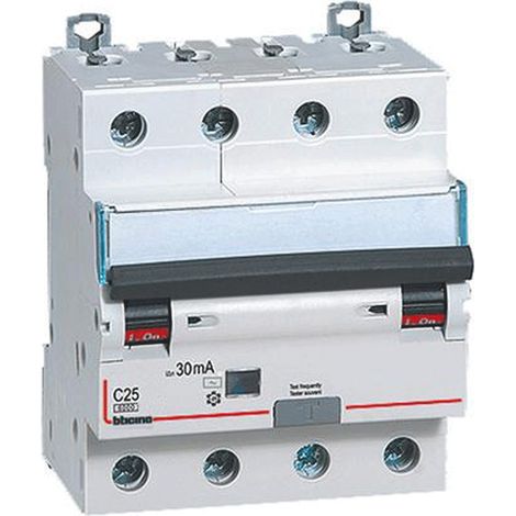 BTicino GN8843AC25 Disjoncteur différentiel BTDIN60 4P type AC 25A (1/2)