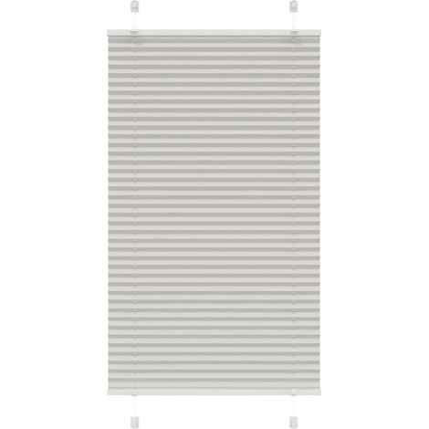 Store plissé gris clair 75x150 cm largeur du tissu 74,4 cm