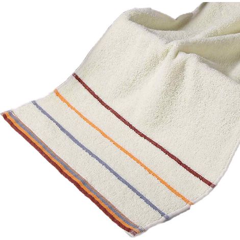 2 serviettes de toilette en coton, motif carreaux, 32 x 72 cm, douces et absorbantes, pour hôtel ou maison (1/5)