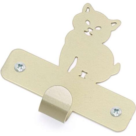 Appenditutto Gatto 1 Posto In Metallo Colore Nichel