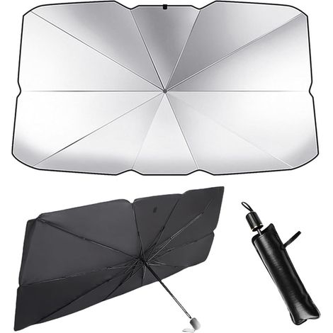 Pare-soleil de voiture, protection solaire pour pare-brise et parapluie isolant thermique (1/4)