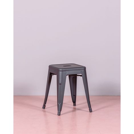 Nest Dream - Tabouret bas industriel en acier - Bistro - Noir (1/5)