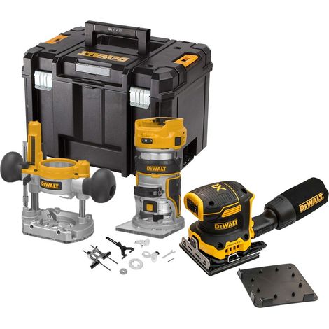 Dewalt DCW604N 18v XR Brushless Router Trimmer + Plunge Base + DCW200N Sander (1/4)
