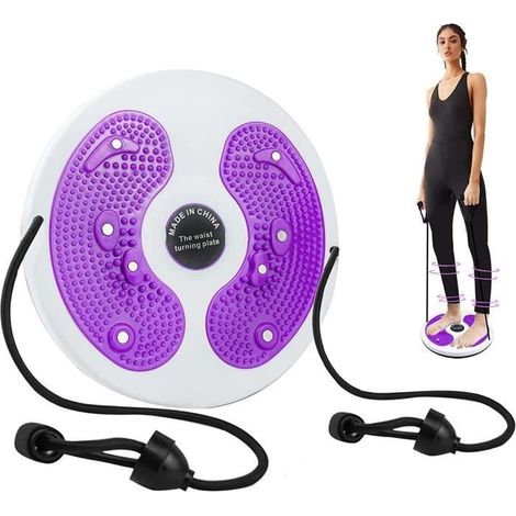 Twist Disque de Taille avec Corde de Traction,Planche à Disque de Taille torsadée Fitness,pour Fitness pour Les Hanches et la (1/4)