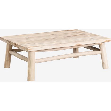 SKLUM Rechteckiger Gartencouchtisch 120x80 cm aus Teakholz Narel Braun Natur