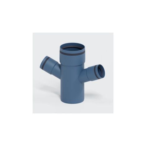 PoloPlast POLO KAL XS Doppelabzweig DN 90/50/50, 67,5 Grad, Horizontal