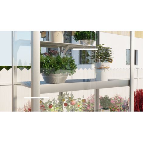 Vitavia Zusatzregal für Balkongewächshaus "Stad", aluminium eloxiert (1/5)