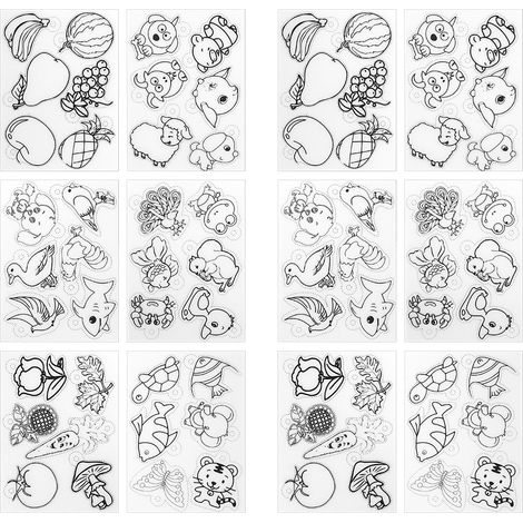 Lot 12 feuilles thermorétractables translucides polies colorées, accessoires DIY faits main. (1/5)