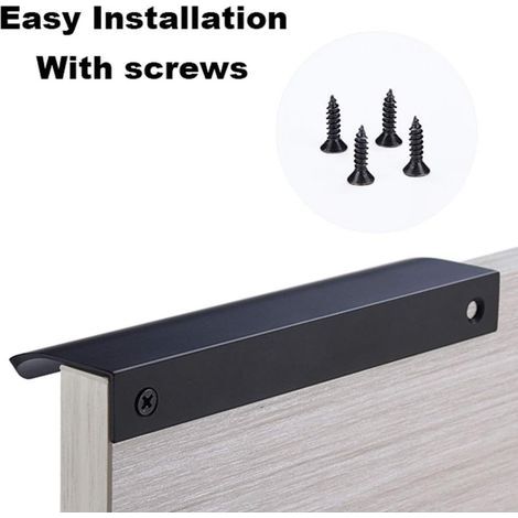 Schrankgriffe, verdeckte Griffe, Möbelbeschläge für Schränke, Schubladen, Küche und Haushalt, 96 mm Aluminiumlegierung (1/4)