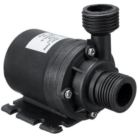 Pompe à Eau DC 12V Pompe à Eau Submersible sans Brosse, Pompe Amphibie 800L/H 5M pour Bassin Aquarium Aquarium Fontaine Solaire Piscine Système de Circulation d'Eau (AW500T Pompe à Eau DC12V) (1/5)