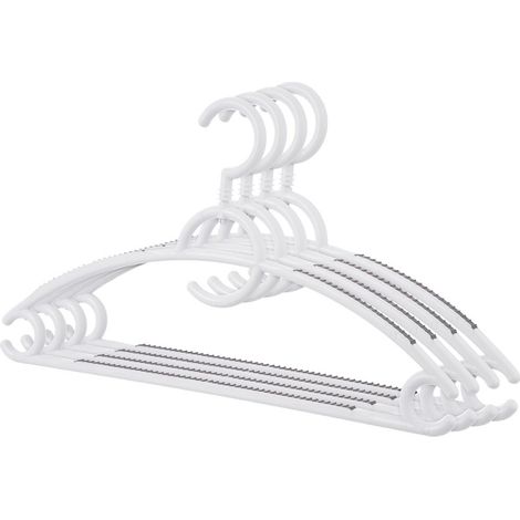 Cintres pivotants blancs antidérapants, lot de 4. (1/5)