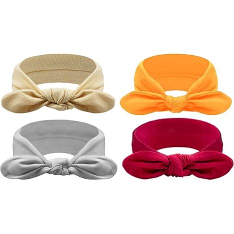 4 Bandeau, élastique, nœud, oreilles de lapin, coton, sport, quotidien (1/5)