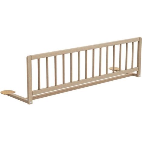 Barrière de lit - WEBABY - SIDO - 117 cm - Hêtre brut (1/2)