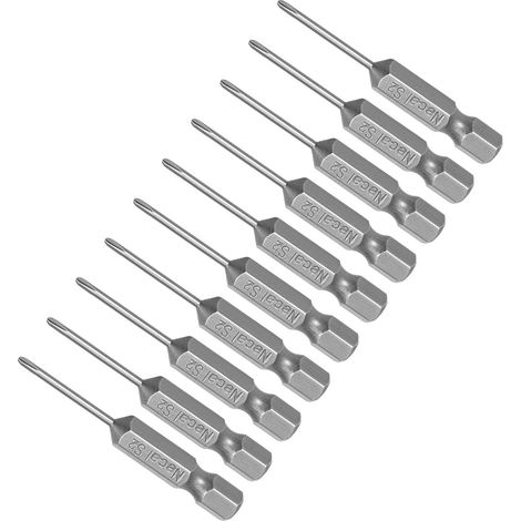 10-Pièces Phillips Croix Tournevis Ph00 50mm Long 1/4" Hex Tige (1/5)