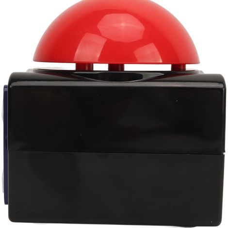 Gros buzzer de jeu avec bouton-poussoir et sons amusants et puissants – bouton d'alarme pour les fêtes et les compétitions. (1/5)