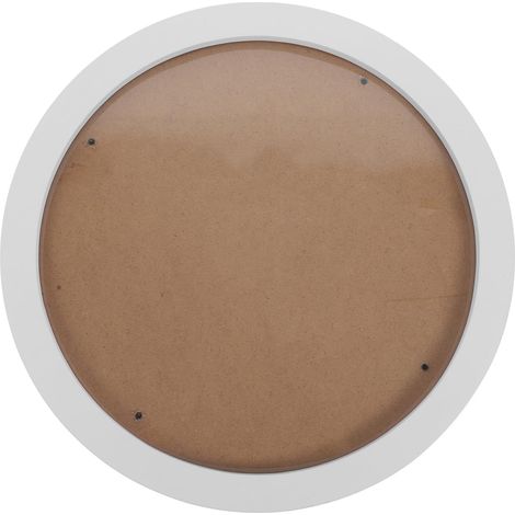 1 cadre photo rond en bois - Cadre photo rond - de bureau - Accessoires de bureau - Décorations murales - en bois blanc nordique (1/5)