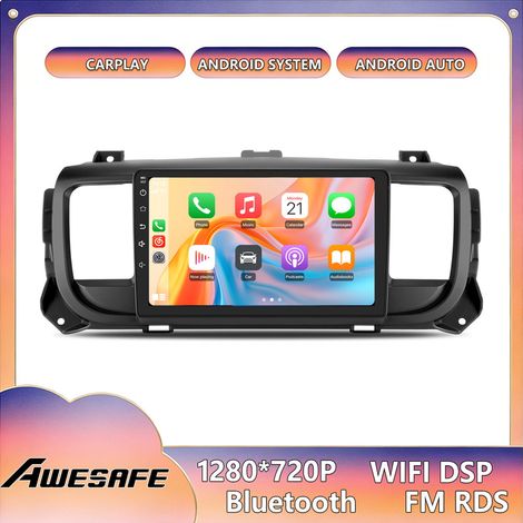 AWESAFE Radio de Coche Android 13 para Peugeot Expert 3 Citroën Jumpy 3 SpaceTourer (2016-2021) 6GB+128GB Pantalla de 9'' CarPlay Android Auto (1/5)