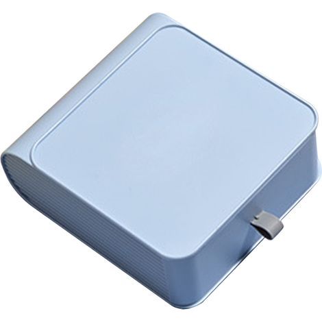 Casier de bureau robuste, boîte de rangement empilable en PP, grande capacité, tiroir organisateur élégant pour maison et bureau, bleu clair (1/5)