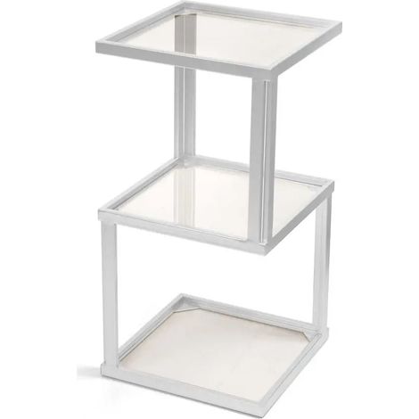 Scaffale in metallo 3 ripiani cm 30x30x58h bianco