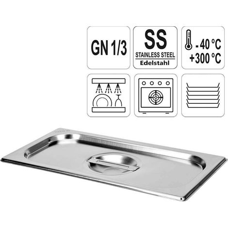 Deckel für Gastronomiebehälter - GN1/3 - Edelstahl - YG-00372 (1/5)