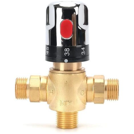 Robinet mélangeur thermostatique, mitigeur thermostatique, robinet mitigeur de douche avec connecteur G de 1/2", robinet de marque d'échelle centigrade