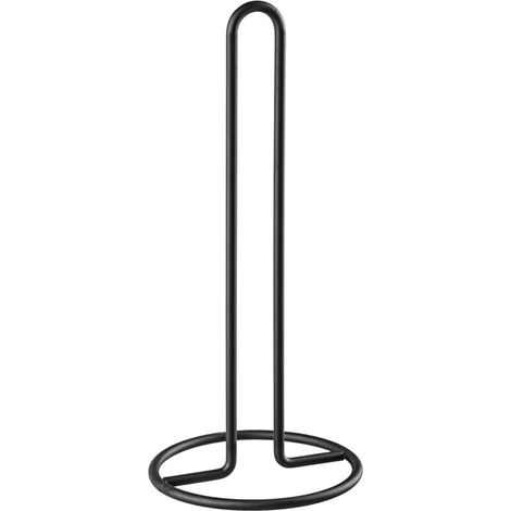 Porte-rouleau de cuisine, porte-serviettes en papier, porte-papier de cuisine, porte-rouleau en acier inoxydable, porte-rouleau de cuisine noir vertical (1/4)