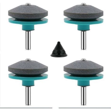 Aiguiseur De Lames - 4 Pièces - Équilibreur De Lames Pour Tondeuse À Gazon - Diamètre 50 Mm - 6,35 Mm Trou Central (1/4)