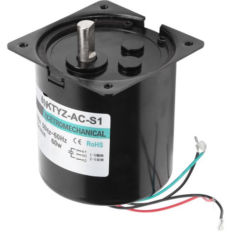 AC-Synchronmotor mit Kondensatorhalterung, CW/CCW, hohes Drehmoment, niedrige Drehzahl, 60 W, XD80KTYZ, 30 U/min, AC 220 V (1/5)