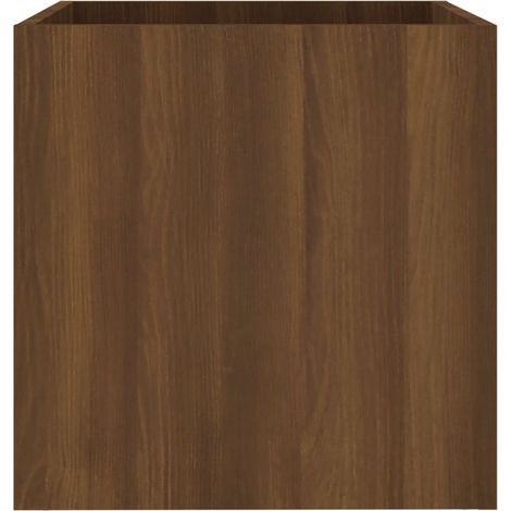 Vassoio per fioriera aiuola rialzata piante fiori terrazza giardino 40 x 40 x 40 cm MDF marrone 020037552