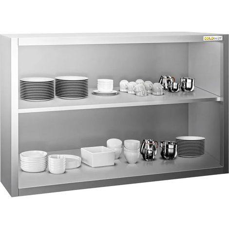 Placard mural inox 1000 x 400 mm / Hauteur 800 mm ouvert PREMIUM - GOLDINOX (1/2)