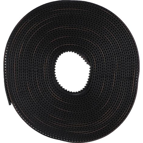 Accessoires pour imprimante 3D : kit de courroie de distribution en caoutchouc noir 5 m x 6 mm avec roue synchrone pour Prusa/MendelMax (1/5)