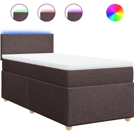 Maison Exclusive - Boxspringbett mit Matratze Dunkelbraun 80x200
