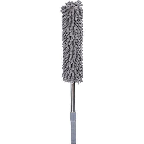 Plumeau à main télescopique Gris 60-80cm absorption statique doux pour maison voiture nettoyage poussière efficace (1/5)