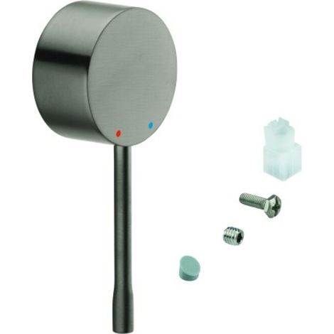 GROHE Hebel 46916, Metall, für Essence Zweiloch-Waschtischbatterie Wandmontage, für 35 mm Kartusche, hard graphite gebürstet (1/2)