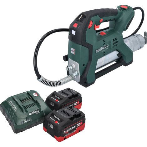 Grasa a presión con batería Metabo FP 18 LTX 18 V 690 bar + 2 baterías LiHD 5,5 Ah + cargador (1/5)
