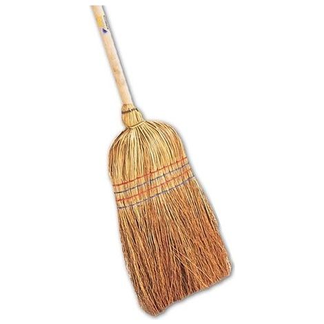 Scopa In Saggina con Manico in Legno Lunghezza 130 cm (1/2)
