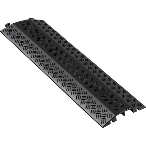 Rampe de Protection Câbles, Charge 7938 kg, Passage de Câble au Sol, Canal 51 x 28 mm, Cache-câbles au Sol, Passe Câble pour Zones à Forte Circulation Piétonne, Intérieur, Extérieur, Entrepôt (1/5)