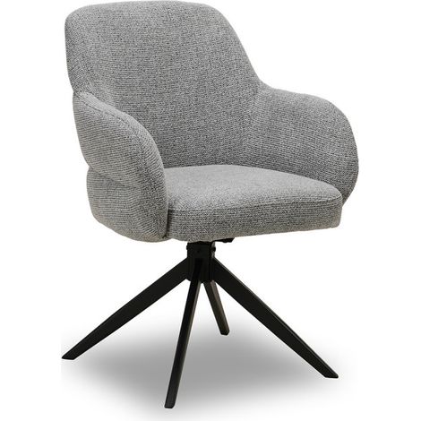 Chaise pivotante Nolan tissu gris Takasit (1/5)