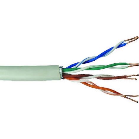 Netzwerkkabel Cat 5 E 250 Mhz 50 Meter 8 Adern 0,6mm² Querschnitt Grau