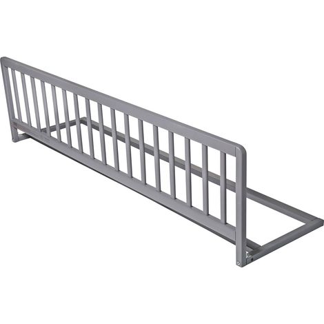 Safetots Barrière De Lit En Bois, Sécurité Pour Bébé, Pré-assemblé, 110cm De Largeur X 38cm De Hauteur, Gris