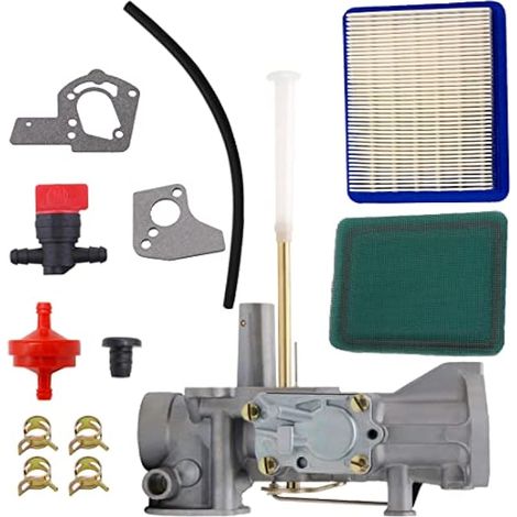 Compatible avec carburateur avec filtre à air 491588S 491588 pour carburateur Briggs & Stratton 498298 495459 490524 492645 495426 080201 080202 080212 080232 080252 (1/4)