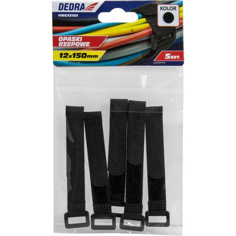 Fascette in velcro dedra 11rc12151 resistenti regolabili 12 mm 150 mm (1/2)