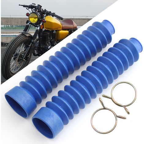 Cache-poussière universel pour amortisseur avant de motos telles que Zuanbao 125 et Suzuki GS125 (caoutchouc en 14 sections).